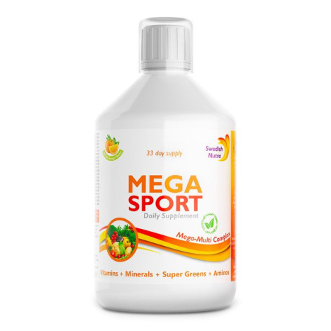 SWEDISH NUTRA MEGA SPORT Мултивитамини с добавен колаген течна формула 500ml