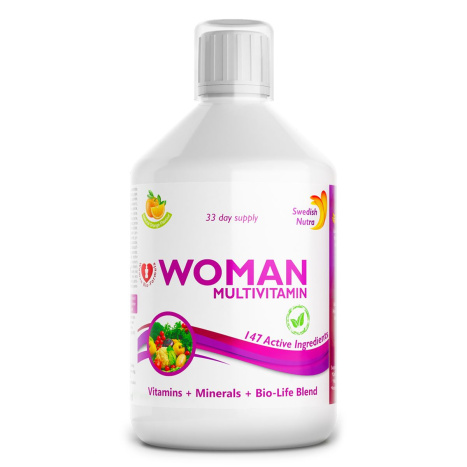 SWEDISH NUTRA WOMEN Мултивитамини за жени с 147 активни съставки + колаген 1497mg течна формула 500ml