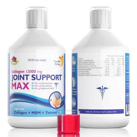 SWEDISH NUTRA JOINT SUPPORT MAX Течен колаген 12000mg за здрави стави 500ml
