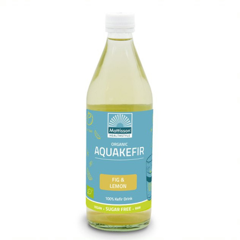 MATTISSON Organic Aquakefir Fig Lemon Drink Аквакефир БИО със смокиня и лимон x 500 ml