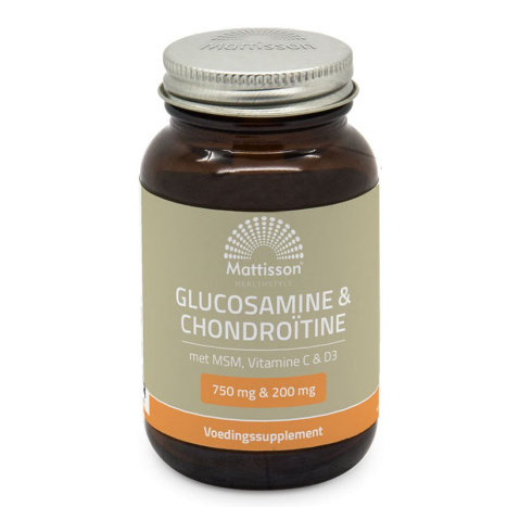 MATTISSON Glucosamin, Chondroitine met MSM, Vitamin C,D3 Глюкозамин, Хондроитин, МСМ + витамини С, D3 x 60 tabl
