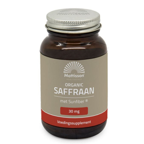 MATTISSON Organic Saffraan met Sunfiber® Шафран Органик 30 mg x 60 caps