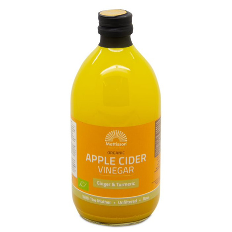 MATTISSON Organic аpple cider vinegar with ginger and turmeric Ябълков оцет с джинджифил и куркума Органик x 500 ml