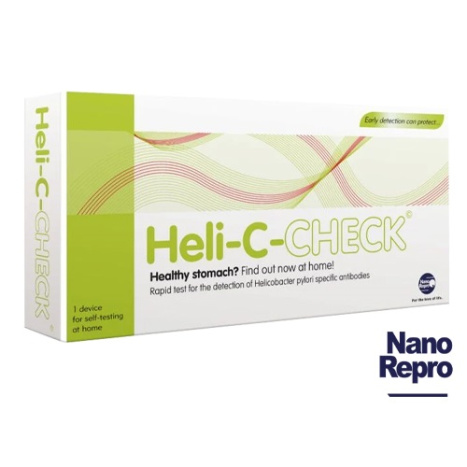 Heli-C-CHECK Бърз тест за откриване на антитела срещу бактерията хеликобактер пилори (Helicobacter pylori)