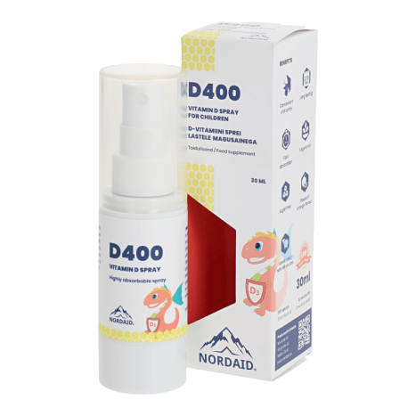 NORDAID VITAMIN D3 spray 400 IU Витамин D3 400 IU спрей за уста х 30 ml