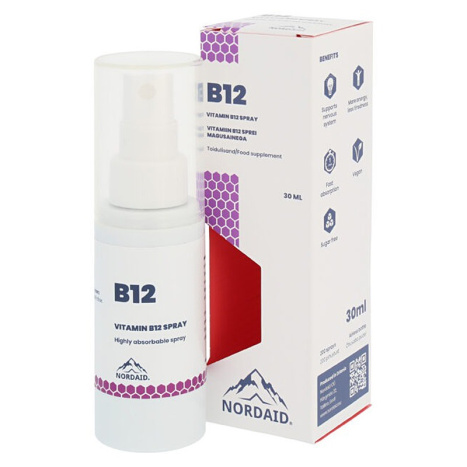 NORDAID VITAMIN B12 200 sprays Витамин В12 (метилкобаламин) 400 µg, спрей за уста х 30 ml