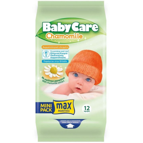 BABY CARE CHAMOMILE 2+1 влажни кърпи х 12