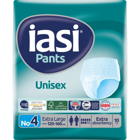 IASI PANTS N4/XL UNISEX гащи за възрастни х 10