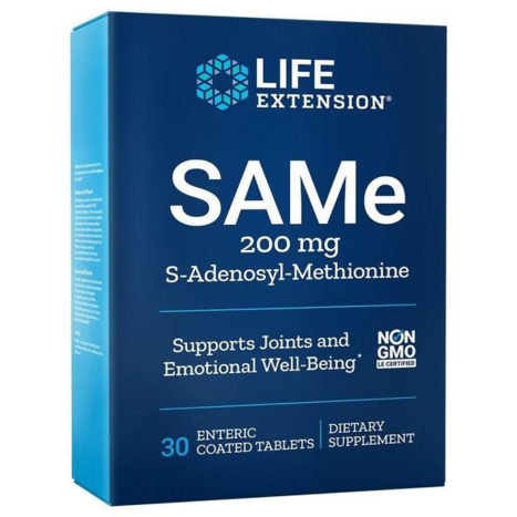 LIFE EXTENSION SAMe S-Adenosyl-Methionine САМе за здрави стави и емоционално състояние 200mg x 30 coated tabl