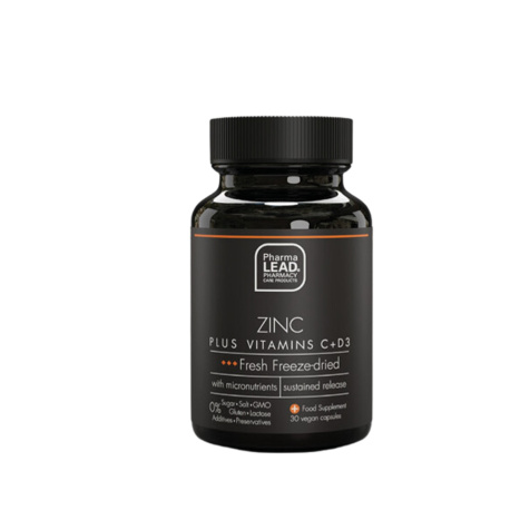 PHARMALEAD BLACK RANGE ZINC PLUS VIT.C + D3 антиоксидантно действие за укрепване на имунната система x 30 caps