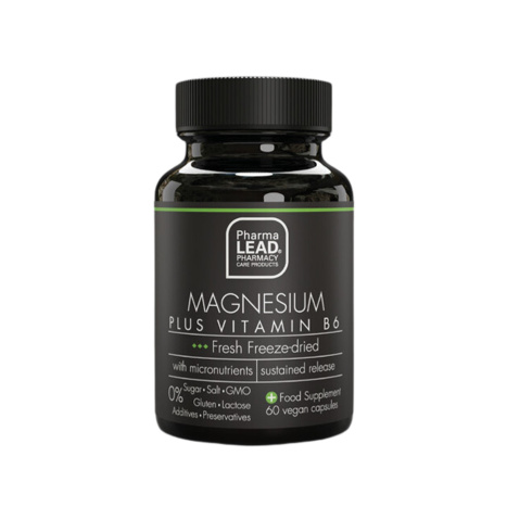 PHARMALEAD BLACK RANGE MAGNESIUM PLUS VIT.B6 за гладко функциониране на мускулите и нервната система x 60 caps