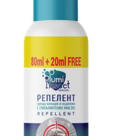 LUMI INSECT репелент срещу кърлежи и комари аерозол спрей 80ml + 20ml