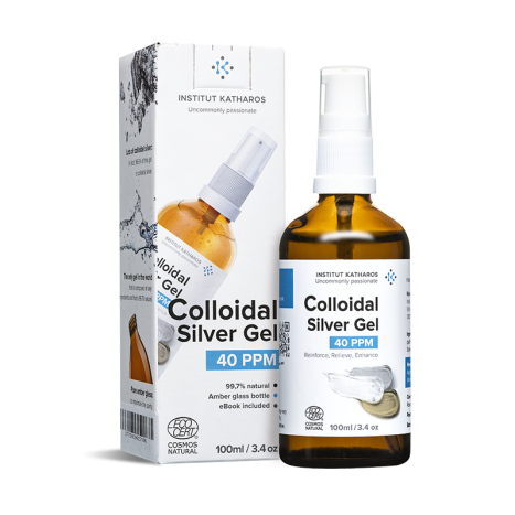 INSTITUT KATHAROS COLLOIDAL SILVER 40 PPM Gel Колоидно сребро при кожни проблеми гел х 100ml