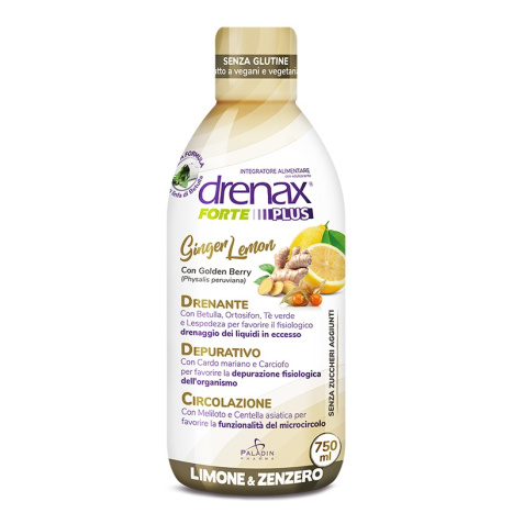 PALADIN PHARMA DRENAX FORTE Plus Ginger Lemon за бъбреци и отделителна система с вкус на джинджифил и лимон 750ml