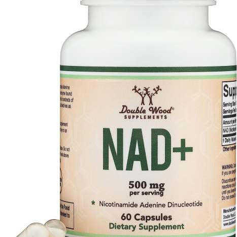 DOUBLE WOOD NAD+ (500mg Per Serving) Никотинамид Аденин Динуклеотид 250mg за клетъчна енергия х 60 caps