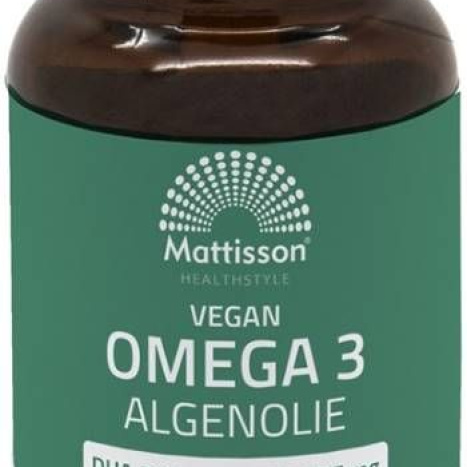 MATTISSON Vegan OMEGA-3 ALGENOLIE (DHA-375mg & EPA-125mg) Веган Омега-3 от водорасли Когнитивна и сърдечна функция х 60 caps