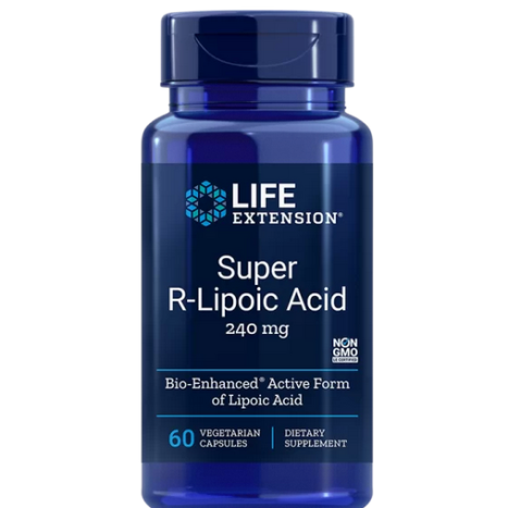 LIFE EXTENSION SUPER R-LIPOIC ACID 240mg Алфа липоева киселина (R-форма) x 60 V caps