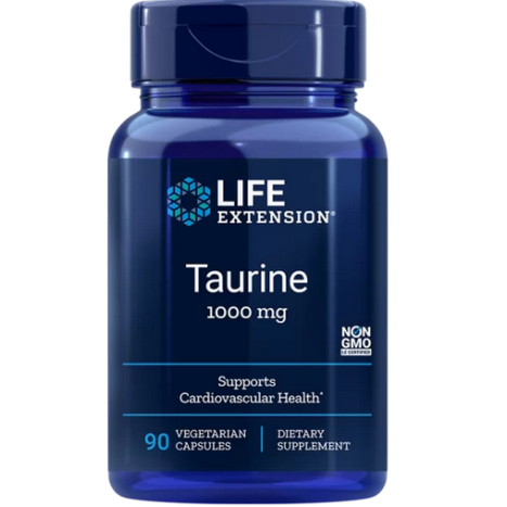 LIFE EXTENSION TAURINE 1000mg Таурин за сърце и нервна система x 90 V caps