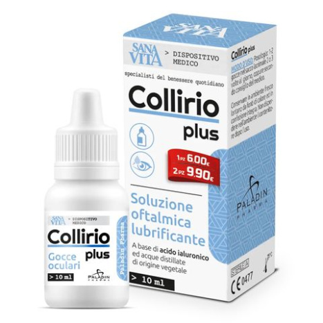 PALADIN PHARMA SANAVITA COLLIRIO plus Овлажняващи капки за очи x 10ml