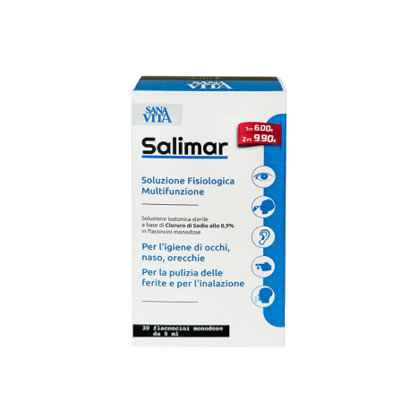 PALADIN PHARMA SANAVITA SALIMAR Soluzione Fisiologica Multifunzione Мултифункционален физиологичен разтвор 5ml x 30 флакона