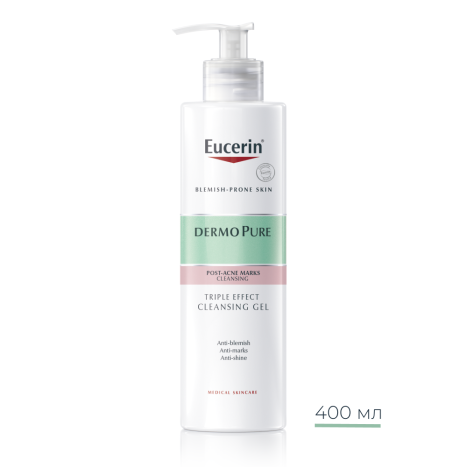 EUCERIN DERMOPURE Измиващ гел с тройно действие за лице и тяло 400ml