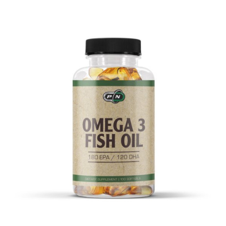 PURE NUTRITION OMEGA 3 FISH OIL 1000mg 180 EPA /120 DHA Омега 3 мастни киселини за сърцето и метаболизма x 100 Softgels