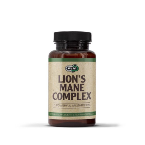 PURE NUTRITION LION'S MANE COMPLEX Здравословна хранителна добавка за добра памет, концентрация и спокойствие x 60 Veg Caps