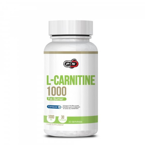 PURE NUTRITION L-CARNITINE 1000 mg Л-карнитин с най-пречистената суровина Carnipure x 30 Caps