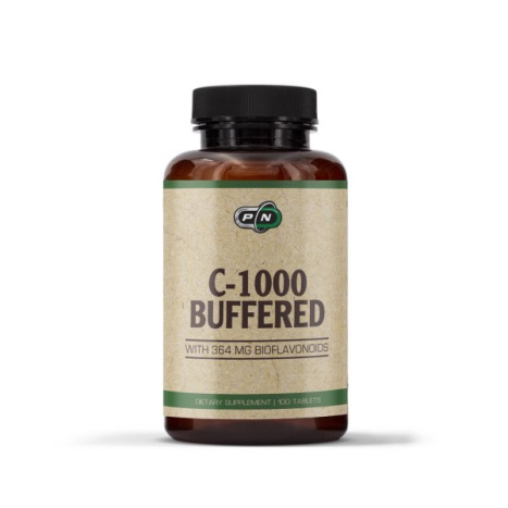 PURE NUTRITION VITAMIN C-1000 BUFFERED Буферирана форма на витамин C с добавена шипка x 100 tabl