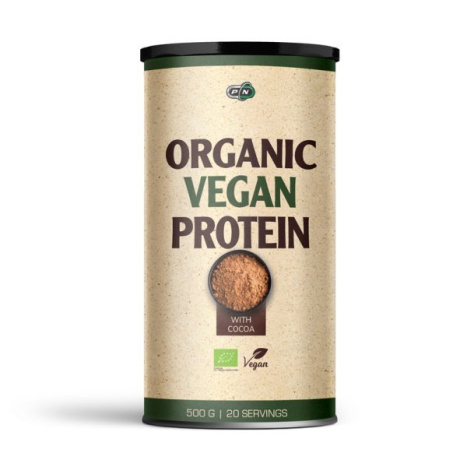 PURE NUTRITION BIO VEGAN PROTEIN WITH COCOA био веган растителен протеин, без лактоза и аспартам 500g