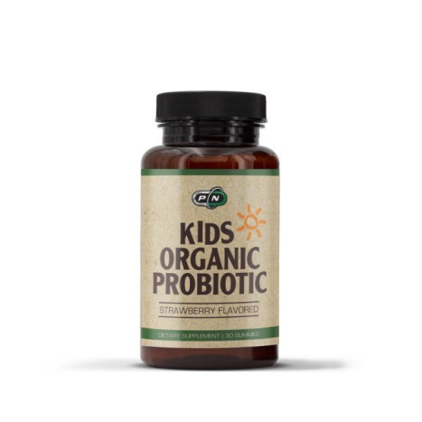 PURE NUTRITION KIDS ORGANIC PROBIOTIC STRAWBERRY Био детски пробиотик за здрави стомахчета  x 30 gummies