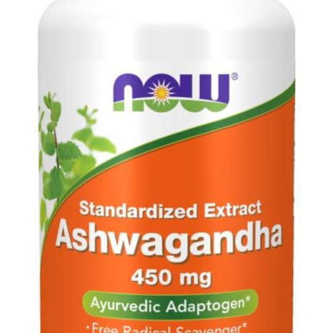 NOW ASHWAGANDHA Extract 450mg Есктракт от билката ашваганда за намаляване на стреса x 90 Veg Caps