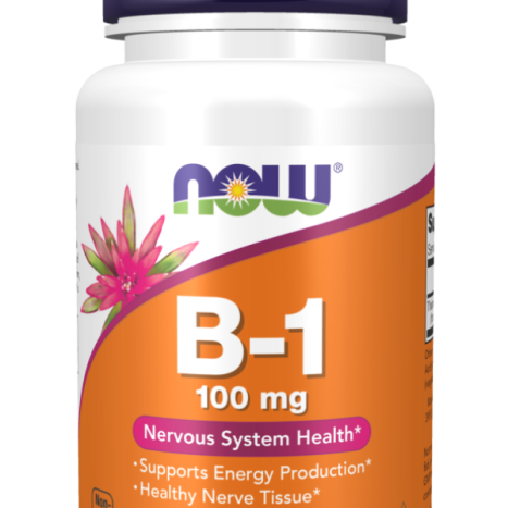 NOW VITAMIN B-1 (Thiamine) 100mg Тиамин за подобряване мисловните процеси и настроението x 100 Tabl