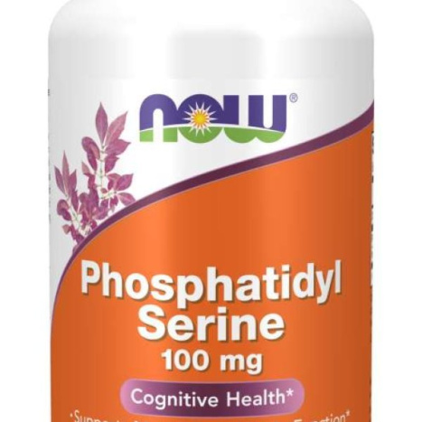 NOW PHOSPHATIDYL SERINE 100mg за когнитивното здраве,памет и концентрация x 60 Veg Caps