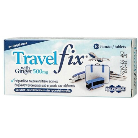 TRAVELFIX 500mg при гадене при пътуване x 10 tabl