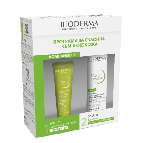 BIODERMA PROMO SEBIUM KERATO+ Гел-крем против несъвършенства 30ml + Sebium активен лосион 45ml