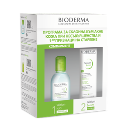 BIODERMA PROMO SEBIUM серум срещу несъвършенства 30ml + SEBIUM H2O мицеларна вода 100ml