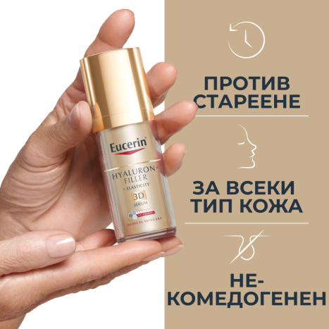 EUCERIN PROMO HYALURON FILLER + ELASTICITY SPF30 дневен крем 50ml + 3D серум 30ml