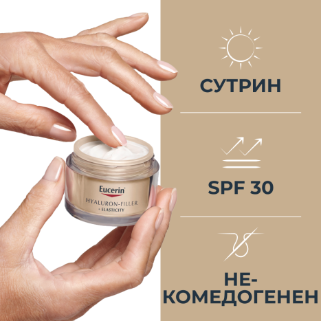 EUCERIN PROMO HYALURON FILLER + ELASTICITY SPF30 дневен крем 50ml + 3D серум 30ml