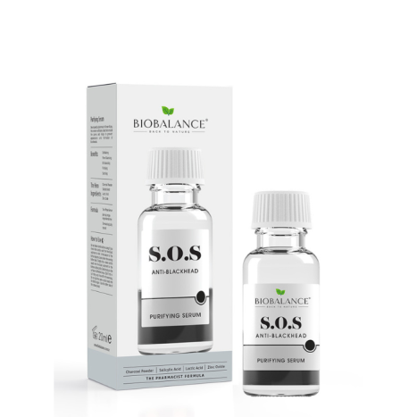 BIOBALANCE S.O.S Пречистващ серум срещу ЧЕРНИ ТОЧКИ 20ml