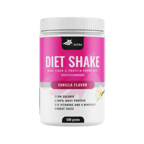 ADASTRA DIET SHAKE Vanilla flavor Диетичен шейк за нормален енергиен метаболизъм с вкус на ванилия 500g