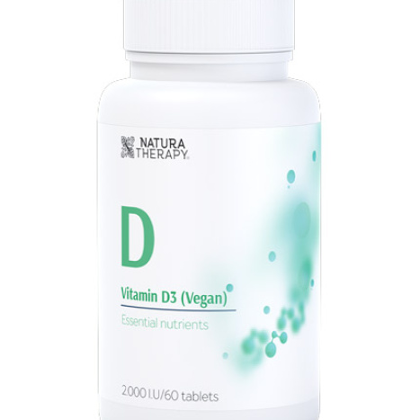 NATURA THERAPY VITAMIN-D3 (Vegan) 2000IU за нормална функция на мускулите x 60 tabl