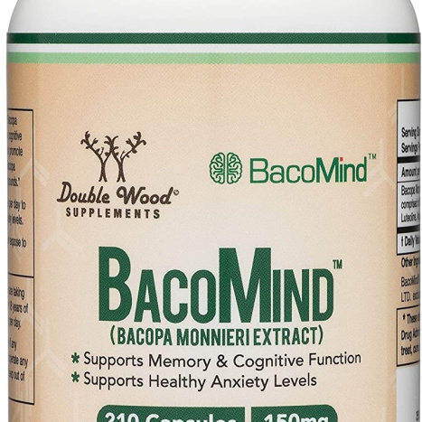 DOUBLE WOOD BacopaMind  BACOPA MONNIERI EXTRACT Бакопа Мониери екстракт за мозъчна функция и контрол на стреса х 210 caps