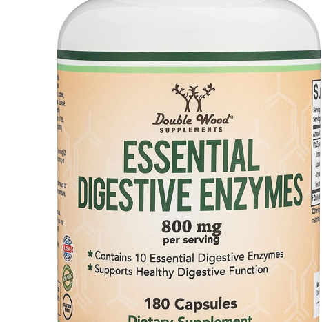 DOUBLE WOOD ESSENTIAL DIGESTIVE ENZYMES Храносмилателни ензими за стомашен комфорт x 180 caps