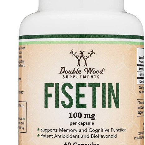 DOUBLE WOOD FISETIN 100mg Физетин за мозъчно здраве и антиейджинг x 60 caps