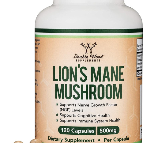 DOUBLE WOOD LION`S MANE MUSHROOM 500mg Лъвска грива срещу невронална дегенерация х 120 caps