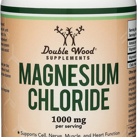 DOUBLE WOOD MAGNESIUM CHLORIDE Магнезий (Хлорид) за мускулна, сърдечна и мозъчна функция x 180 caps