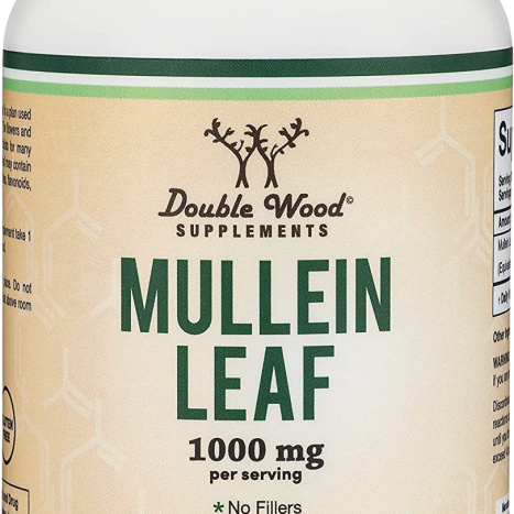 DOUBLE WOOD MULLEIN LEAF 500mg Лопен (екстракт от лист) при кашлица и респираторни инфекции х 180 caps