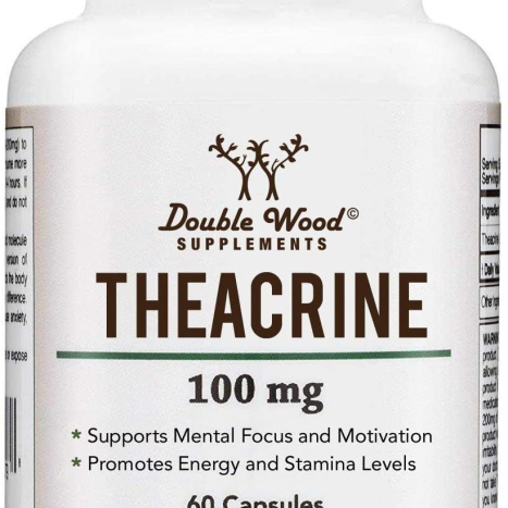 DOUBLE WOOD THEACRINE 100mg Теакрин при умствена умора и проблеми с фокуса х 60 caps