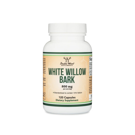 DOUBLE WOOD WHITE WILLOW BARK 400mg Бяла върба (кора) при възпаление и болка x 120 caps